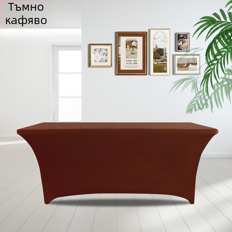 Покривка за маса квадратна полиестерна едноцветна, за сватби и хотели