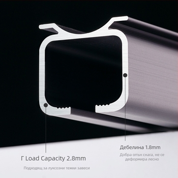 Huanli Алуминиеви аксесоари за завесен релс – топ- и странично монтирани, безшумен релсов път с лагерни колела, за единична и двойна релса