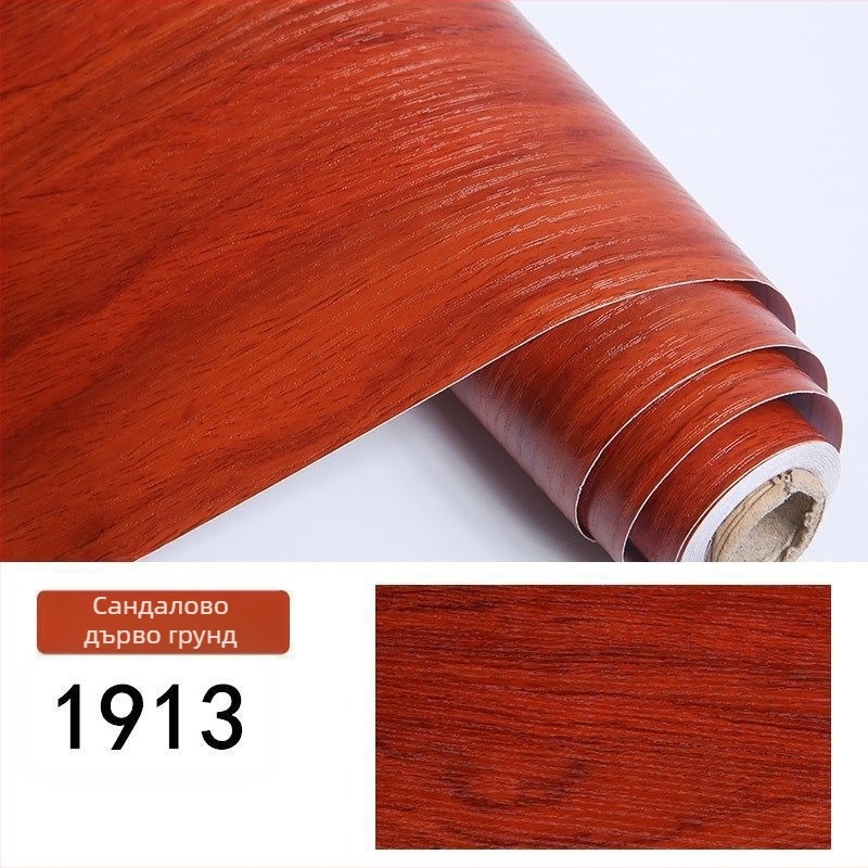 Самозалепваща облицовка за мебели с дървесен модел — водоустойчива, за врати, гардероби и шкафове, модерен минималистичен стил