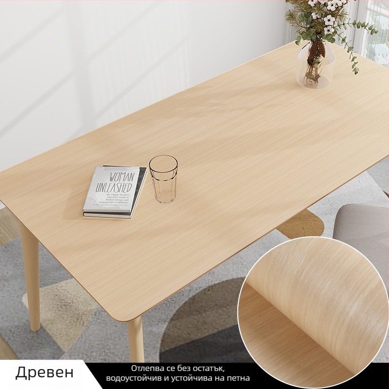 самозалепващо фолио с дървен модел за обновяване на мебели, PVC, водоустойчиво и устойчиво на влага, декоративна облицовка за шкафове и стари мебели