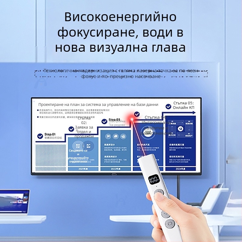 Дистанционен лазерен пен за превъртане на страници за PPT презентации и интерактивна дъска с дигитален телескопичен указател