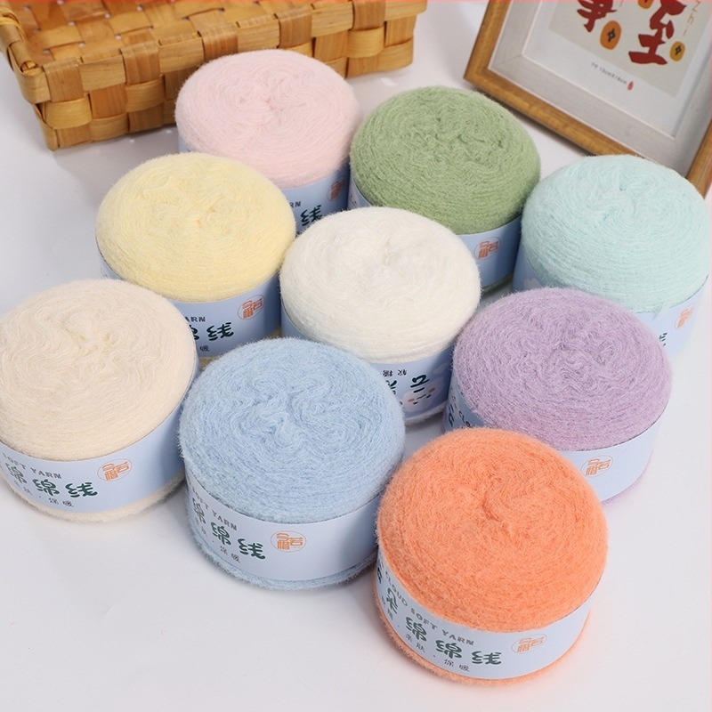 Ръчно изработена worsted прежда Milk Mousse Cotton – 5-нишкова групова нишка за тъкане