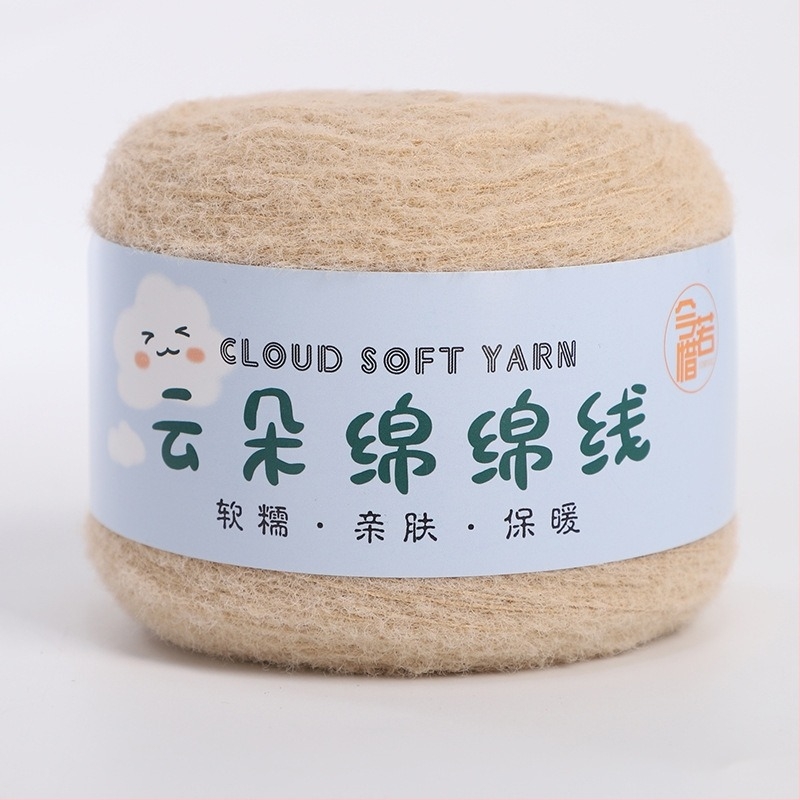 Ръчно изработена worsted прежда Milk Mousse Cotton – 5-нишкова групова нишка за тъкане