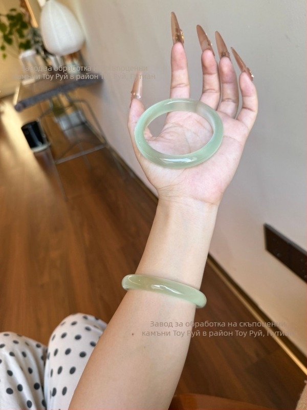 Гривна от стъкло, марка Zhuozhi bracelet, полирана обработка, китайски стил, литературно ретро