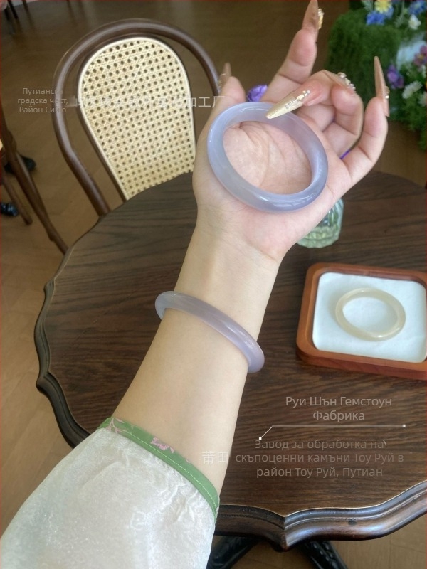 Гривна от стъкло, марка Zhuozhi bracelet, полирана обработка, китайски стил, литературно ретро