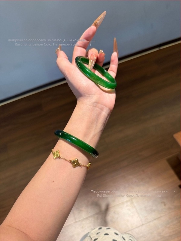 Гривна от стъкло, марка Zhuozhi bracelet, полирана обработка, китайски стил, литературно ретро