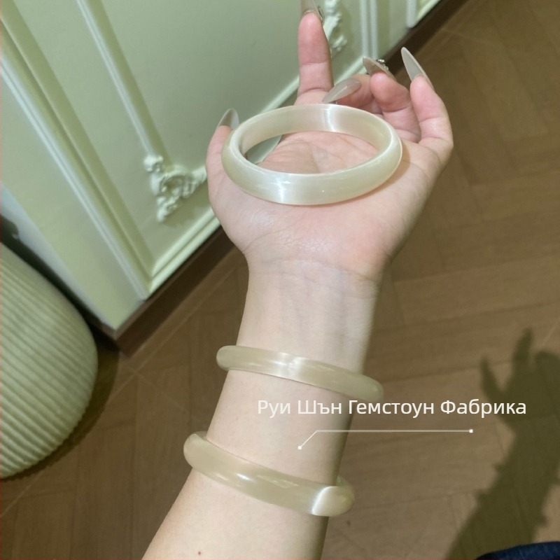 Гривна от стъкло, марка Zhuozhi bracelet, полирана обработка, китайски стил, литературно ретро