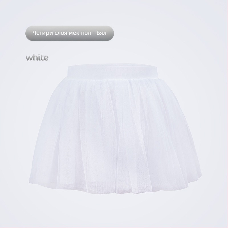 Детска пола за танци с мрежеста тюл плат, принцес стил, 95% полиестер, за деца над 8 г