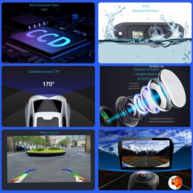 BY-LS604 Реверсивна автомобилна камера за Volkswagen, Audi, Ford, Mercedes-Benz, BMW и Land Rover с нощно виждане, резолюция 1280x720, 12V, NTSC