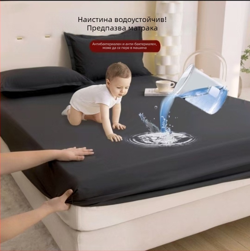 Покривка за матрак с ластик, TPU водоустойчива, уринарна защита и прахозащита, майчино-бебешка класа