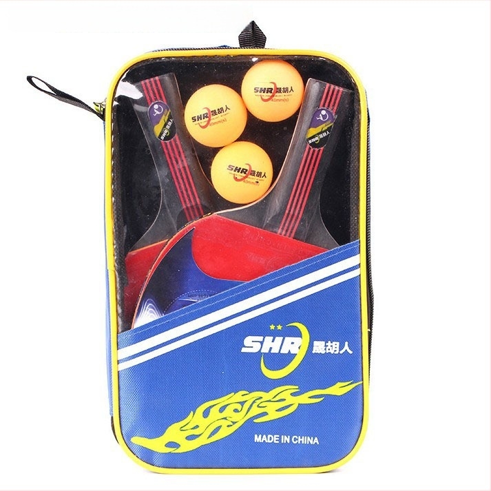 Комплект ракети за тенис на маса за начинаещи, 2 бр., марка Tree flower, леплива гума, хоризонтален захват