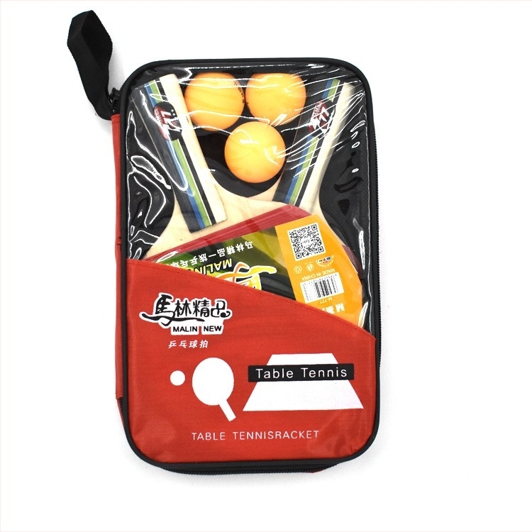 Комплект ракети за тенис на маса за начинаещи, 2 бр., марка Tree flower, леплива гума, хоризонтален захват