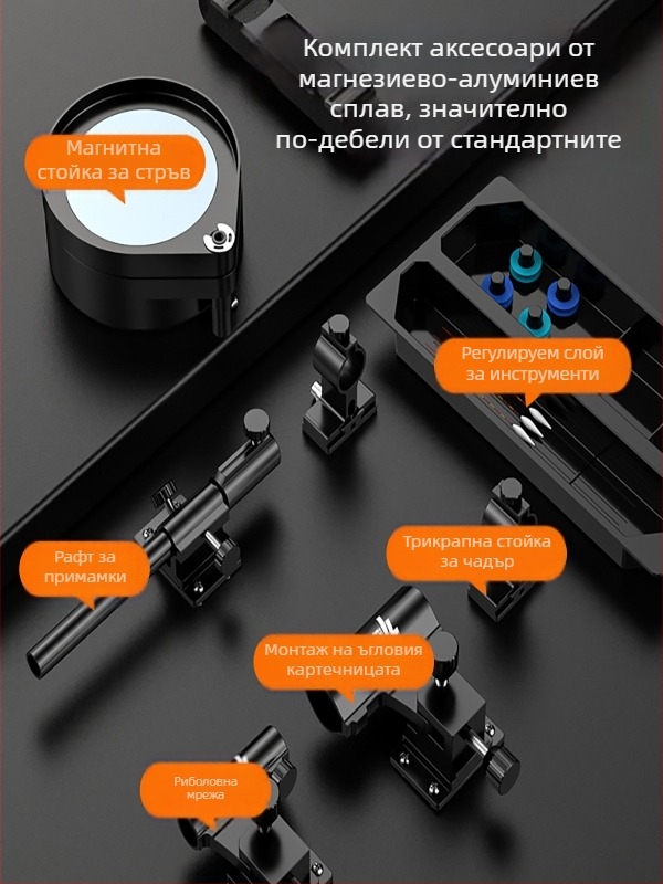 Риболовна кутия с колела, ултра-лека, многофункционална екипировка за риболов, ABS, капацитет 25–32 л
