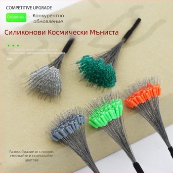 Силиконови риболовни мъниста – анти-заплитане, усилени за дънен риболов (материал: силикон; комплект 100 броя)