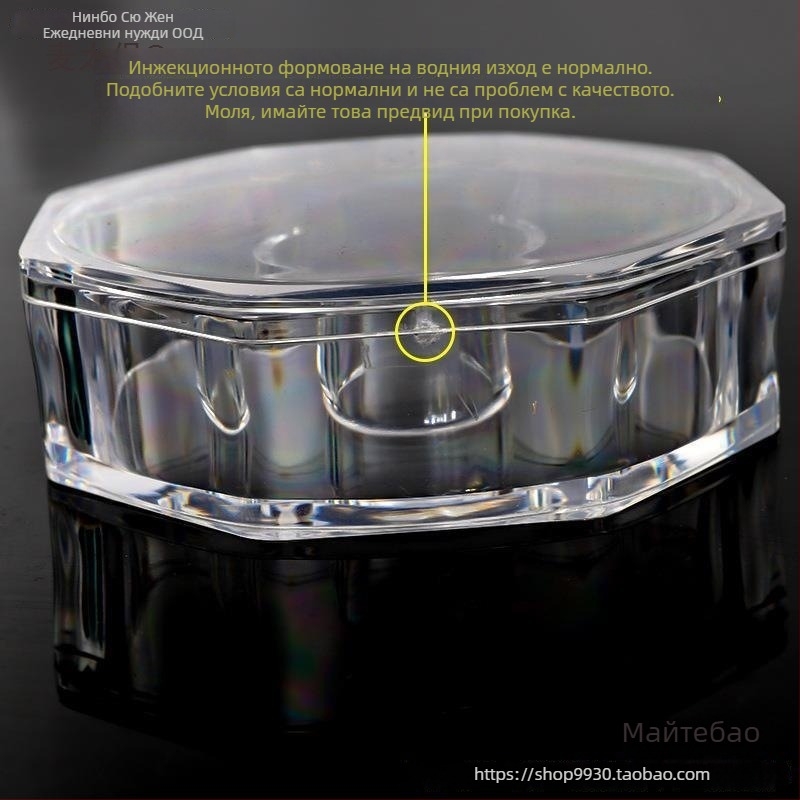 Дисплей кутия за бижута – прозрачен акрил, прахоустойчив, квадратна и кръгла форма, за гривни и Буда мъниста