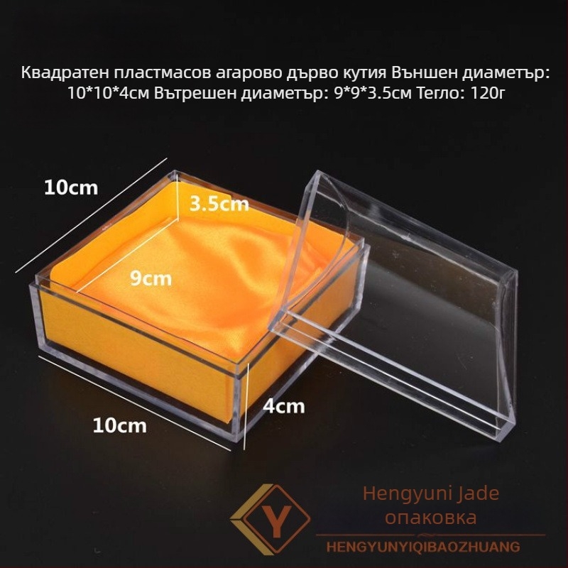 Дисплей кутия за бижута – прозрачен акрил, прахоустойчив, квадратна и кръгла форма, за гривни и Буда мъниста