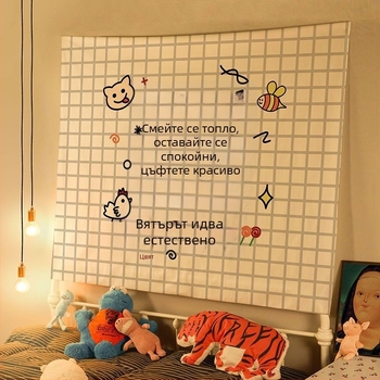 Гоблен за дневна стая, скандинавски стил, лен-памучна смес (71–80% памук), нетъкан текстил