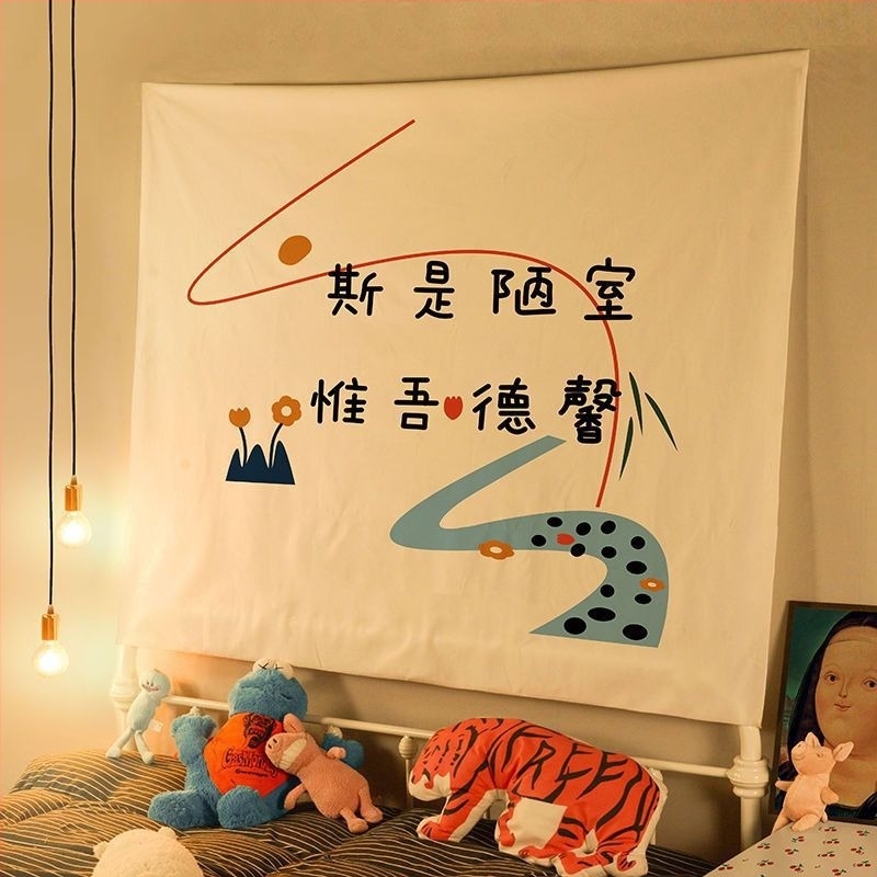 Гоблен за дневна стая, скандинавски стил, лен-памучна смес (71–80% памук), нетъкан текстил