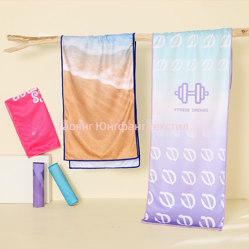 Спортна кърпа от микрофибър, студена кърпа, сублимационен печат, 50 g, Pretty Doll