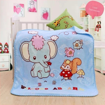 Raschel одеяло за деца, химическо влакно, 500-800 g, за възраст 1-3 години, карикатурен стил