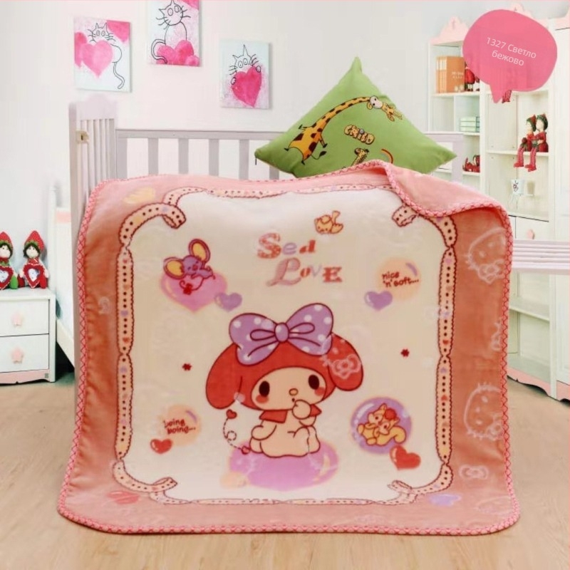 Raschel одеяло за деца, химическо влакно, 500-800 g, за възраст 1-3 години, карикатурен стил