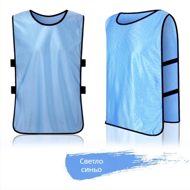 Футболен тренировъчен жилет за отбори – Унисекс, полиестер, готов за печат върху едноцветен дизайн, целогодишен сезон, марка re-huo