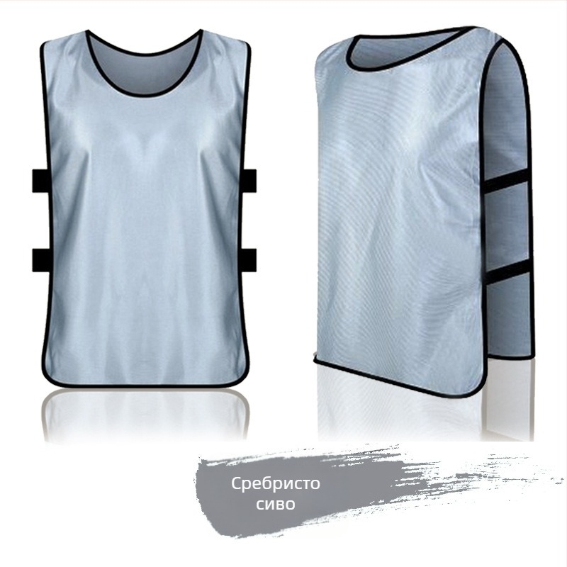 Футболен тренировъчен жилет за отбори – Унисекс, полиестер, готов за печат върху едноцветен дизайн, целогодишен сезон, марка re-huo