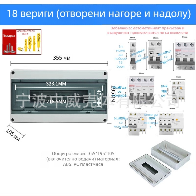 Външна кутия за прекъсвач – марка Zwkt/zhongwei; RoHS; CE