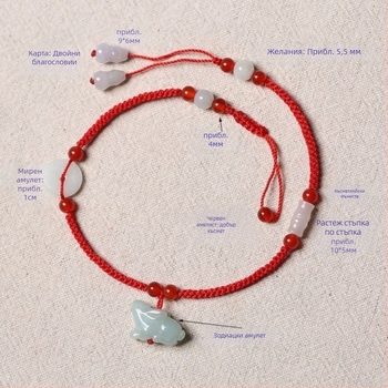 Ръчно плетена нефритова гривна за глезен, стил интернет-звезда, животински зодиак, зима 2023