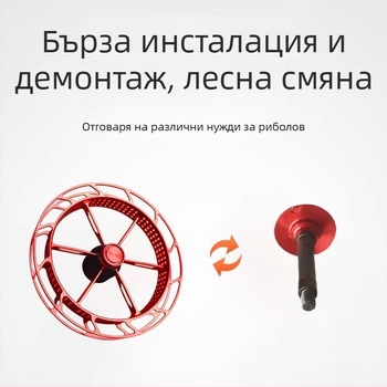 Спининг макара за риболов с ултралек метален диск, лесна за монтаж, антискок на линията, ръчно регулиране на барабана, тегло 40 g