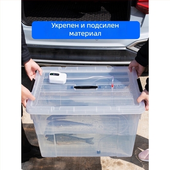 Кофа за живи риби за багажника на колата — пластмасова аквариумна кутия за аквакултура на морски дарове