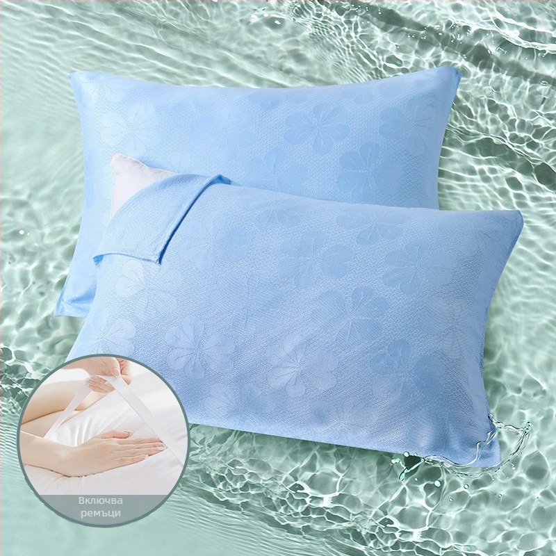 Drizzle калъф за възглавница от бамбукови влакна, печат на лого позволен, без персонализация