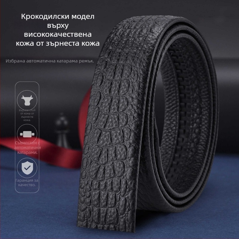 Мъжки колан с автоматично закопчаване – бизнес-кежуал стил за свободно време, пролет 2025, Qingqi Paul