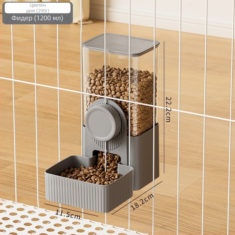 Пластмасов автоматичен хранилник и диспенсър за вода за домашни любимци за подвесна клетка, универсален за всички видове животни, марка Craftsman's quality.