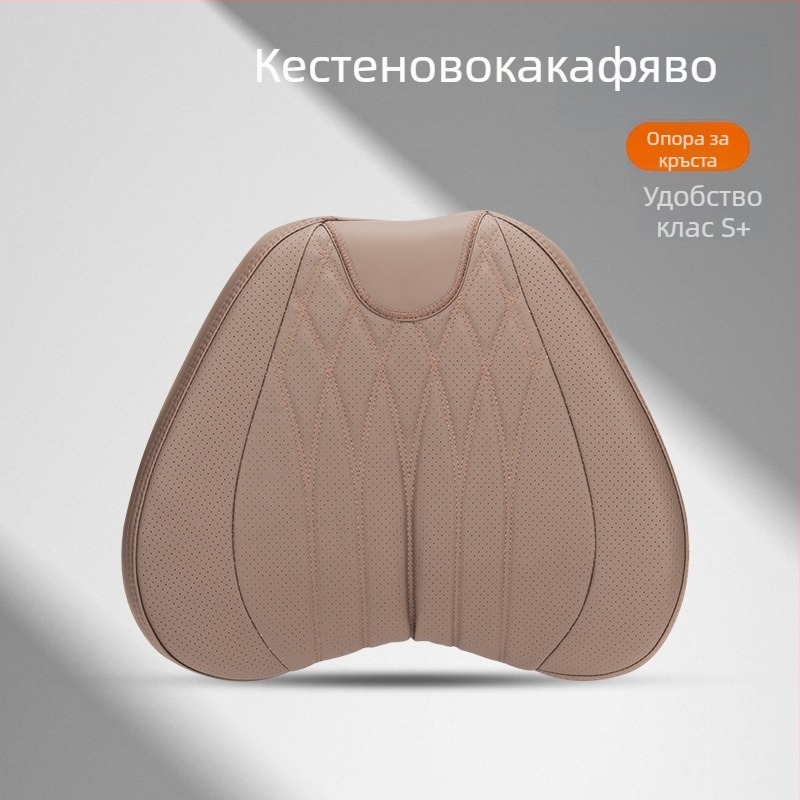 Автомобилна възглавничка за глава и шия с паметна пяна, изкуствена кожа, универсална поддръжка, за всички сезони, персонализирана