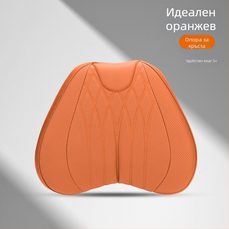 Автомобилна възглавничка за глава и шия с паметна пяна, изкуствена кожа, универсална поддръжка, за всички сезони, персонализирана