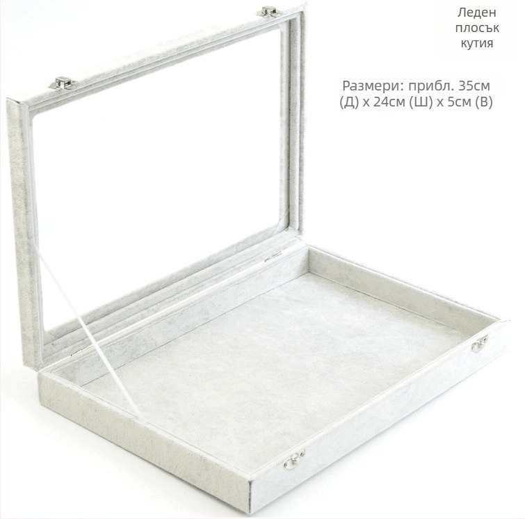 Съхранителна кутия за бижута с разделители в мрежести клетки, прахоустойчива, материал paper, пасторален стил