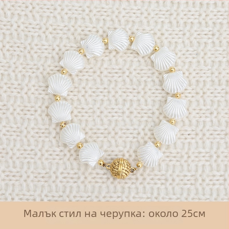 Завесна лента с магнитна закопчалка и перлена катарама, плат, стил прост и модерен