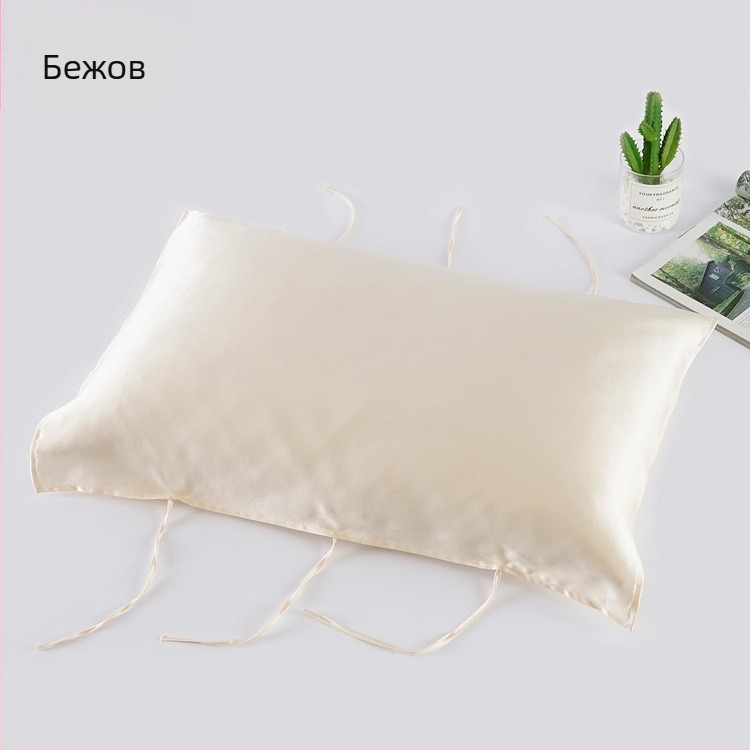 Mulberry коприна възглавнична кърпа, 30 Momme, с връзка, 100% коприна, грижа за косата, комфортен сън