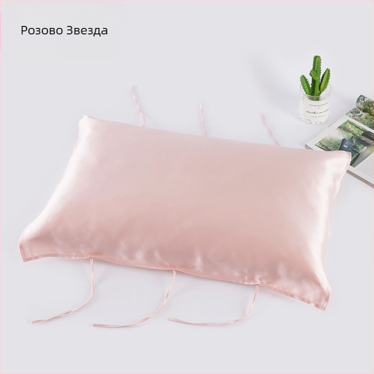 Mulberry коприна възглавнична кърпа, 30 Momme, с връзка, 100% коприна, грижа за косата, комфортен сън