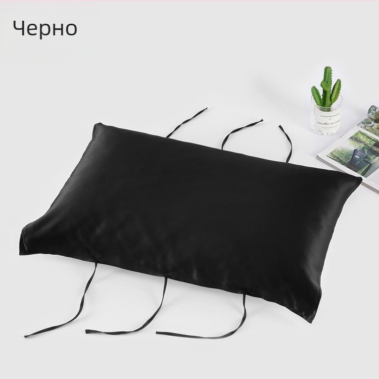 Mulberry коприна възглавнична кърпа, 30 Momme, с връзка, 100% коприна, грижа за косата, комфортен сън