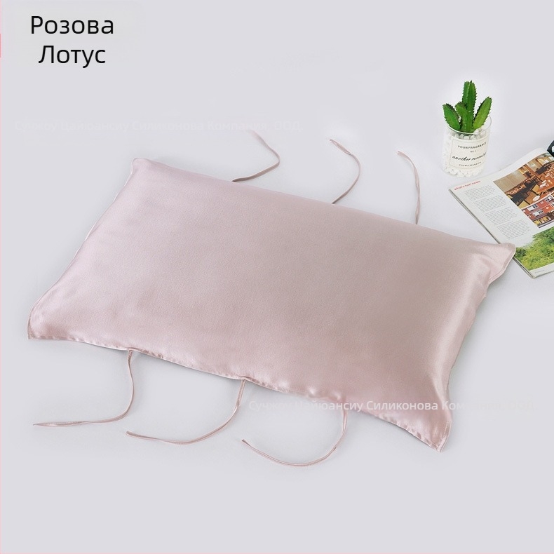 Mulberry коприна възглавнична кърпа, 30 Momme, с връзка, 100% коприна, грижа за косата, комфортен сън