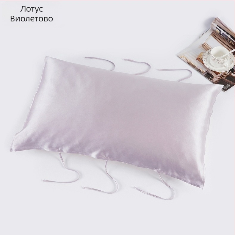 Mulberry коприна възглавнична кърпа, 30 Momme, с връзка, 100% коприна, грижа за косата, комфортен сън