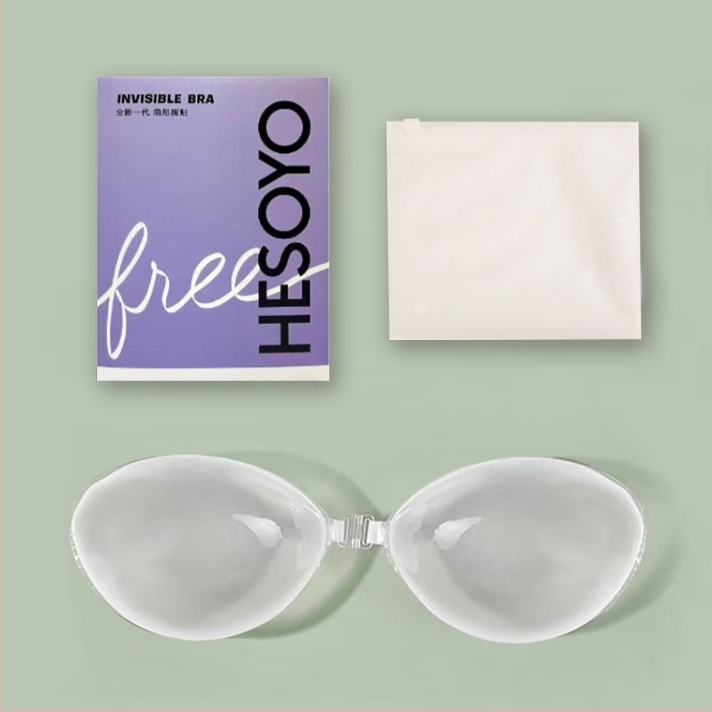 Силиконови лепенки за бюст - невидими, стягащи; с утолщена дебелина; прозрачен, лъскав; кръгла форма на зърното
