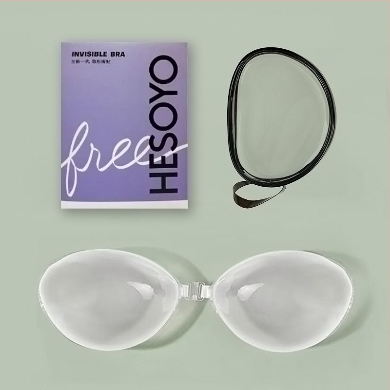 Силиконови лепенки за бюст - невидими, стягащи; с утолщена дебелина; прозрачен, лъскав; кръгла форма на зърното