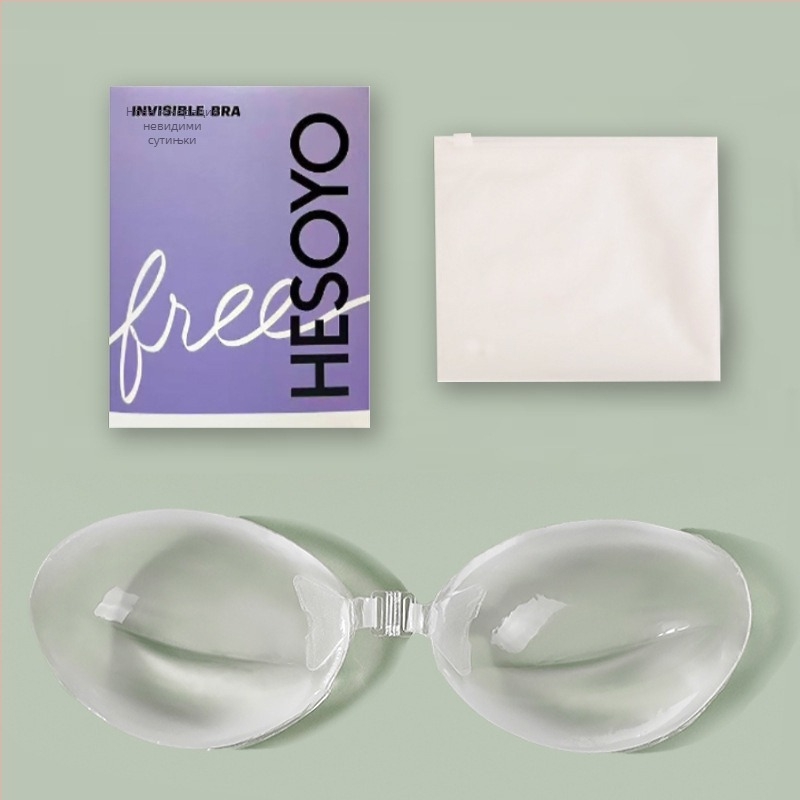 Силиконови лепенки за бюст - невидими, стягащи; с утолщена дебелина; прозрачен, лъскав; кръгла форма на зърното