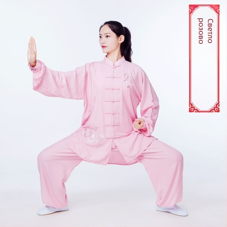 Тай Чи костюм за жени, дълъг ръкав, Chenille плат със спандекс, пролет 2023