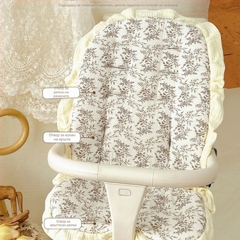 Памучен мат за детска количка – за бебета, всесезонен, двустранен