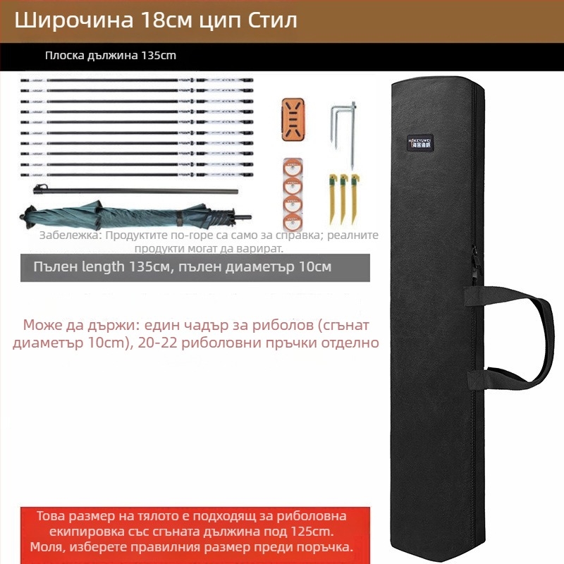 Чанта за риболовни пръчки – Марка: Друг; Материал: PVC; Водоустойчивост: Не.