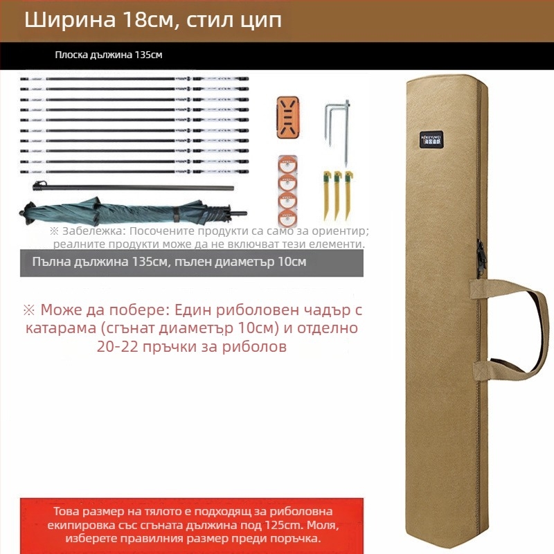 Чанта за риболовни пръчки – Марка: Друг; Материал: PVC; Водоустойчивост: Не.